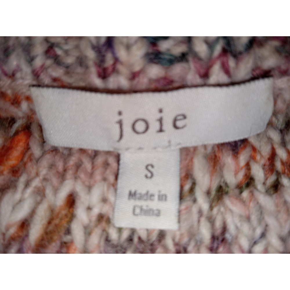 Joie Meghan‎ Women's Cable Knit Wool Blend Long Sleeve Fringe Sweater Size S - Picture 4 of 11